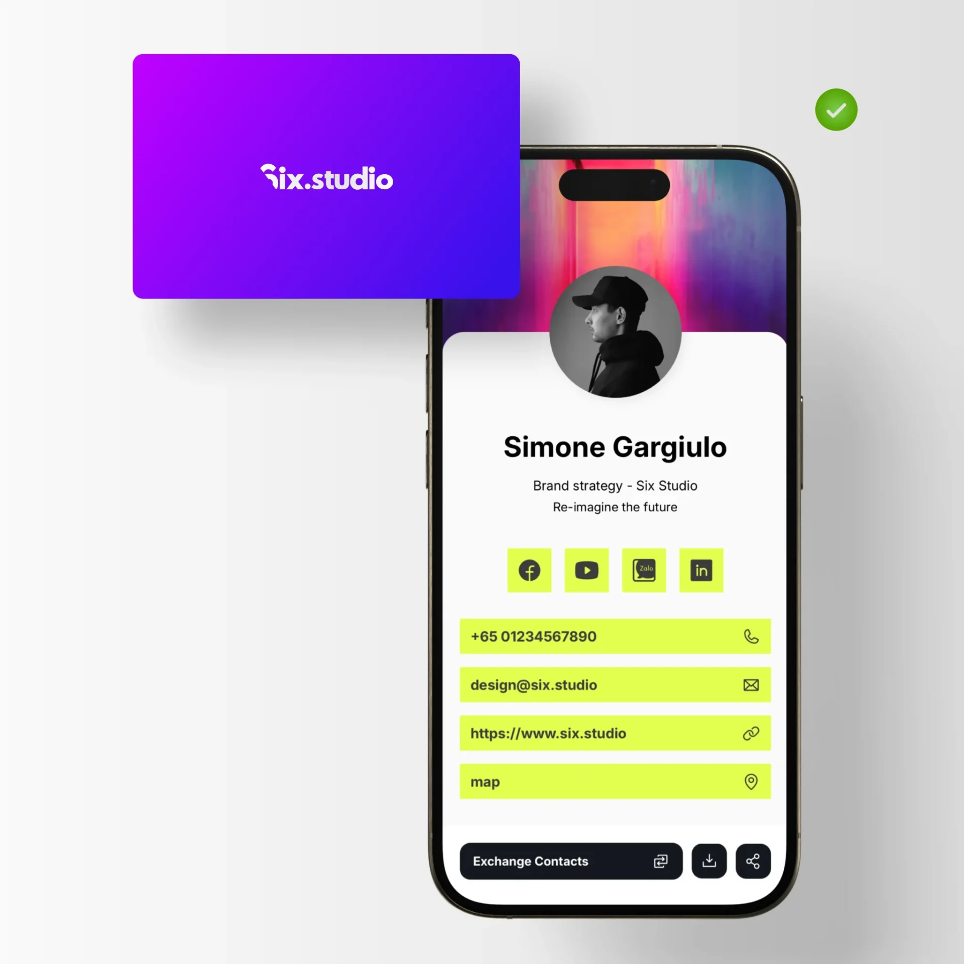 banana.cards NFC card with digital profile