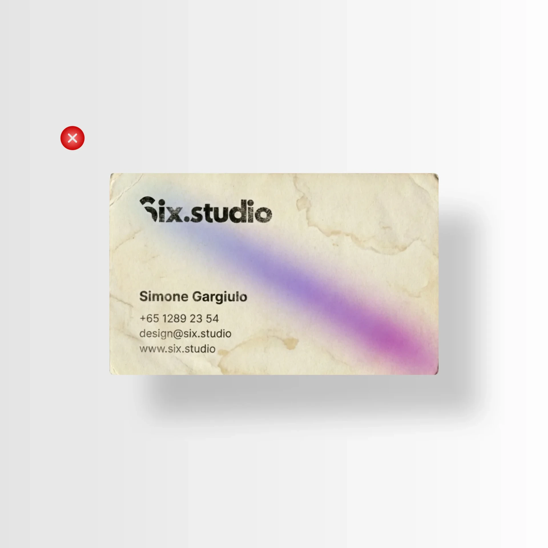 Old paper business card